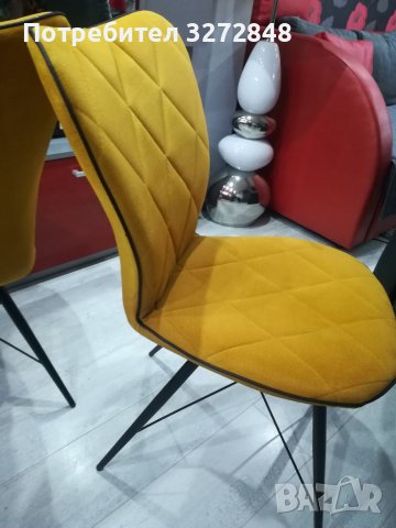 Жълти трапезни столове - 2броя, снимка 3 - Столове - 39184135