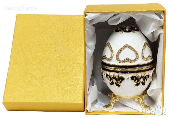 Фаберже стил, кутийки-яйца за бижута в луксозна подаръчна кутия., снимка 6 - Декорация за дома - 44329348