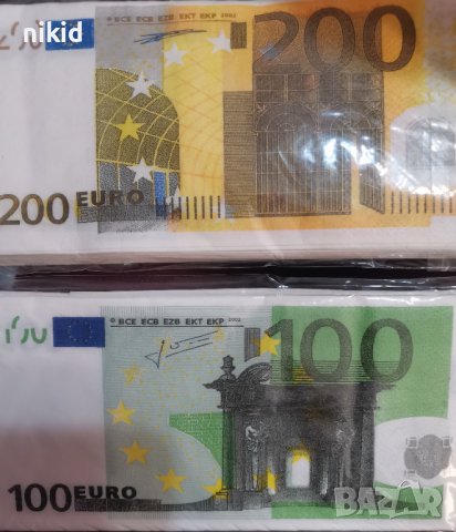 10 бр пари банкноти пачка пачки салфетки евро парти
