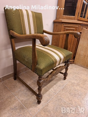 винтидж стол с дърворезба , снимка 5 - Столове - 44326968