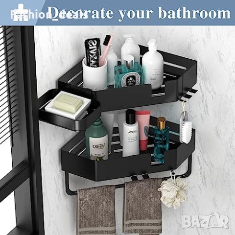 Нови 2 броя ъглови Рафтове за съхранение в баня кухня Органайзер, снимка 2 - Други стоки за дома - 42889041