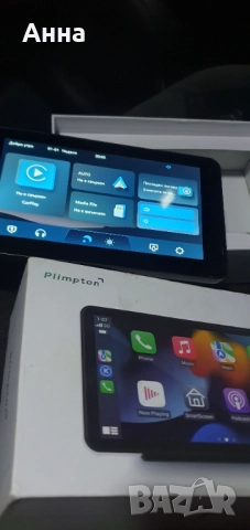 Apple Carplay и Android Auto, Bluetooth, FM трансмитер, Handsfree, AUX, черна, снимка 4 - Други - 52656103