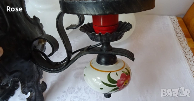 Два вентидж стенни лампи (аплици) от ковано желязо, снимка 10 - Лампи за стена - 53970251