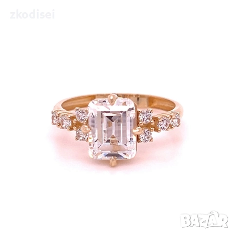 Златен дамски пръстен 3,11гр. размер:57 14кр. проба:585 модел:34395-4