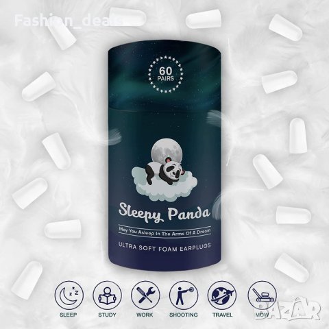 Нови 60 чифта многократни меки тапи за уши Шумопотискане сън, пътуване, снимка 3 - Други - 39493469