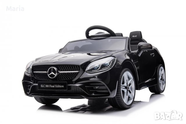 Акумулаторен КОЛА Licensed Mercedes Benz SLC300 12V с меки гуми с Кожена седалка, снимка 11 - Детски велосипеди, триколки и коли - 37014556