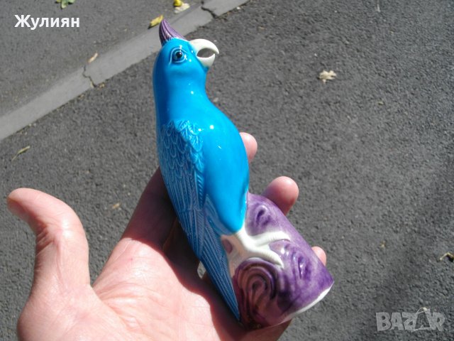СТАР ПОРЦЕЛАН ПАПАГАЛ , снимка 4 - Антикварни и старинни предмети - 42638020