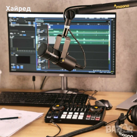 Нов Maono PD400X Подкаст микрофон, снимка 16 - Микрофони - 54196867