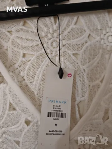 Нова бяла плажна рокля на цветя плетена S M, снимка 5 - Рокли - 49509685