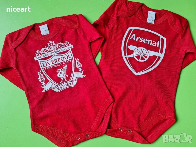 Футболни бодита с емблема, снимка 3 - Бодита за бебе - 52123886