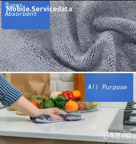 Комплект от 10 многофункционални микрофибърни кърпи, снимка 2 - Рекламни табели - 52167282