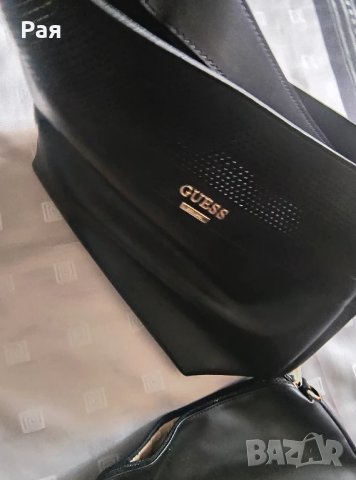 Черна дамска чанта Guess, снимка 9 - Чанти - 50664999