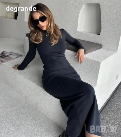 Красива дамска рокля със слим кройка