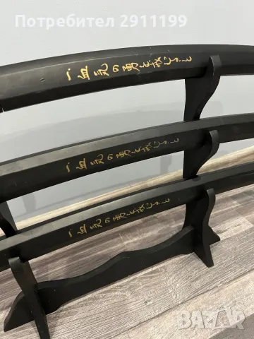 Японски меч, комплект от три броя, снимка 10 - Антикварни и старинни предмети - 49595372