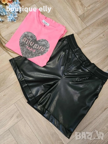 кожени къси панталони