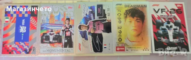 Лот от 5 карти Topps F1 Turbo Attax- Bearman, Gasly, Ocon, снимка 6 - Колекции - 56187257