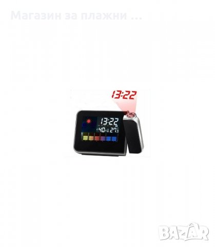 НАСТОЛЕН ЕЛЕКТРОНЕН СВЕТЕЩ ЧАСОВНИК ТЕРМОМЕТЪР СТАЯ ПРОЕКТОР НА ТАВАНА - код 08190, снимка 3 - Друга електроника - 34300764