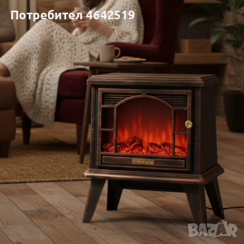 Ретро камина с ефект на пламък – уют и атмосфера навсякъде, снимка 5 - Декорация за дома - 52337430