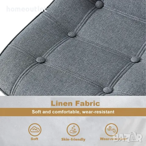 Офис стол / Стол за бюро C-K-DC-0099GY, снимка 3 - Столове - 35043497