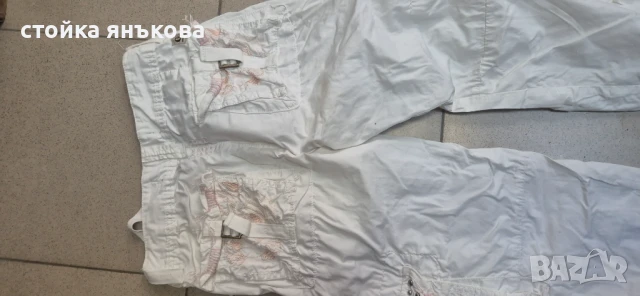 Уникален дамски бял панталон външни джобове , снимка 6 - Панталони - 51127365