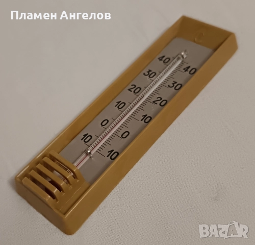 Стар живачен,стаен термометър от 70те години. , снимка 4 - Антикварни и старинни предмети - 52437365