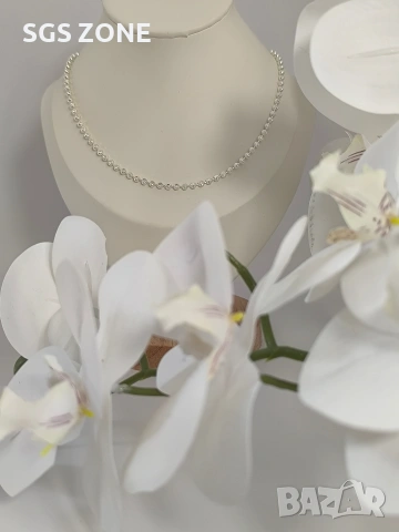 Сребърна верижка от Италия с родиево покритие, снимка 13 - Колиета, медальони, синджири - 53109189