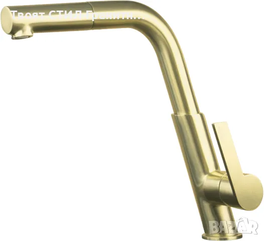 Златен Смесител за Кухненска Мивка с издърпваща се глава – Модел 3700, снимка 3 - Смесители - 47846271