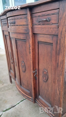 Шкаф антикварен масив №152, снимка 6 - Шкафове - 53246304
