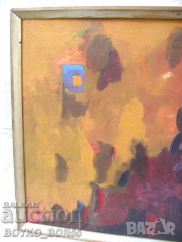 Старинна Голяма Картина Есенен Пейзаж худ. Тодор Филипов, снимка 4 - Антикварни и старинни предмети - 29285602