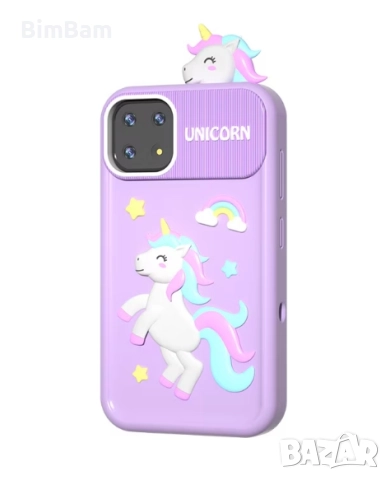Разпродажба - последни бройки! Детски смартфон с калъф еднорог / динозавър 2.8" / - различни цветове, снимка 9 - Музикални играчки - 52361388