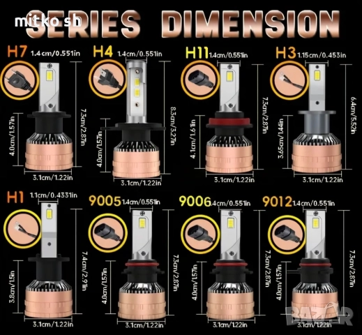 Промо Led H1, H4, H7 автомобилни крушки, снимка 2 - Аксесоари и консумативи - 52528578
