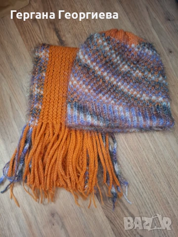 Комплект шал с шапка