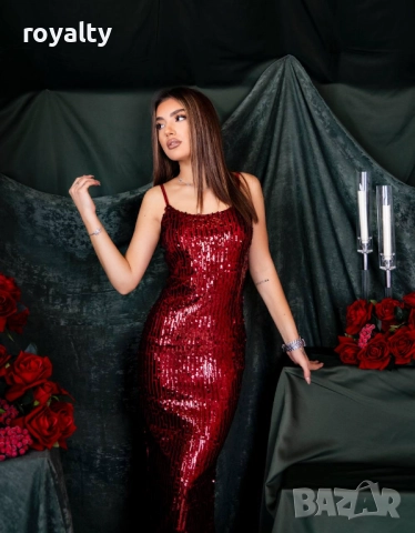 Стилна Червена Дамска Рокля 