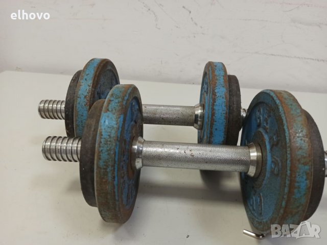 Дъмбели 2x9.5кг , снимка 2 - Фитнес уреди - 31247997