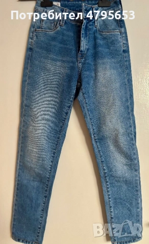 Дънки Pepe Jeans, XS, с висока талия, скъсявани, със запазен оригинален ръб, снимка 3 - Дънки - 54236145