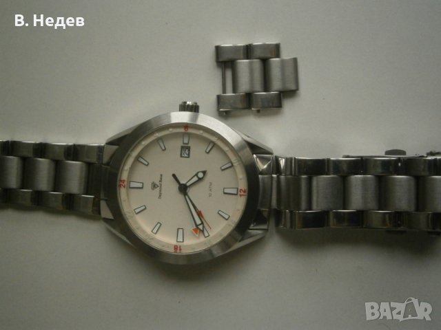 DAYMOND RENE, GMT, 10 atm. waterresistant, all steel, 44mm, снимка 9 - Мъжки - 39802852