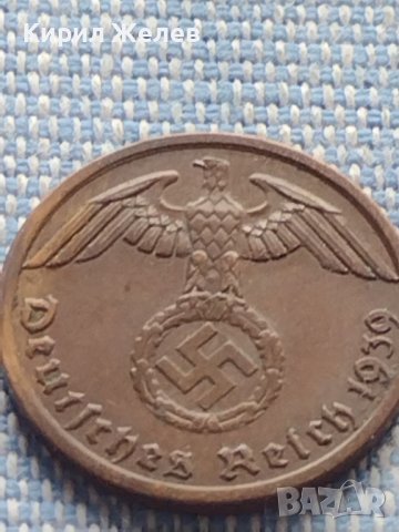 Монета 1 райхсфенинг 1939г. Германия Трети Райх със СВАСТИКА за КОЛЕКЦИЯ 17273, снимка 7 - Нумизматика и бонистика - 42820137