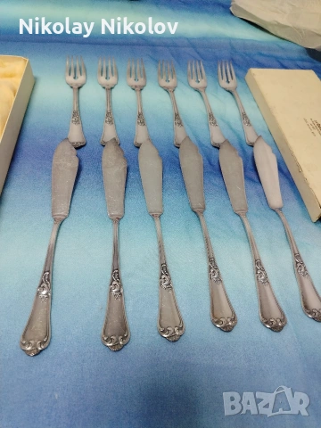 Посребрени прибори , снимка 3 - Антикварни и старинни предмети - 53143992