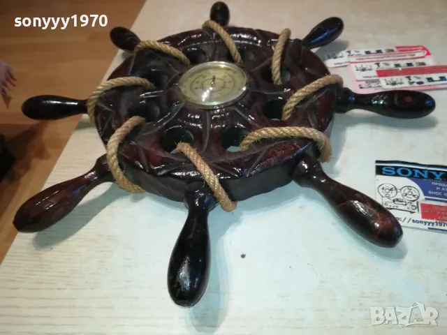 MADE IN SPAIN-БАРОМЕТЪР РУЛ 43СМ-ВНОС FRANCE LNWCR1211241000, снимка 3 - Антикварни и старинни предмети - 47935920