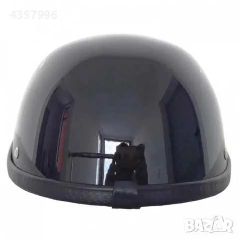 Каска за мотор тип канче - Черен Гланц, снимка 3 - Аксесоари и консумативи - 54090487