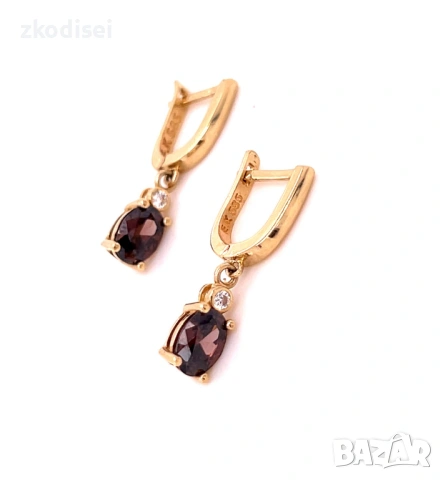 Златни обеци 3,08гр. 14кр. проба:585 модел:36375-6, снимка 2 - Обеци - 53008409