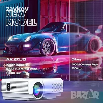 Мини проектор, 5G WiFi Bluetooth проектор Full HD 1080P, малък проектор, снимка 5 - Друга електроника - 47333672