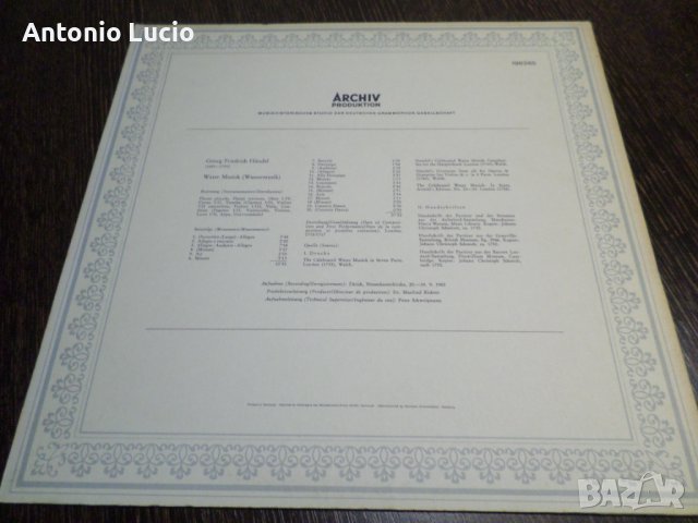 Handel - Water Musick , снимка 2 - Грамофонни плочи - 37791481