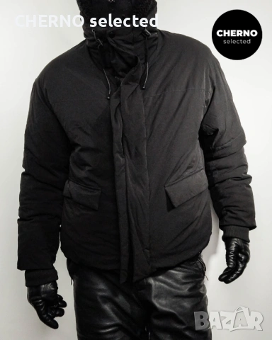 Мъжко черно пухено яке ZARA Water Repellent 4-Way Stretch Puffer Jacket – Размер L•XL , снимка 2 - Якета - 53155687
