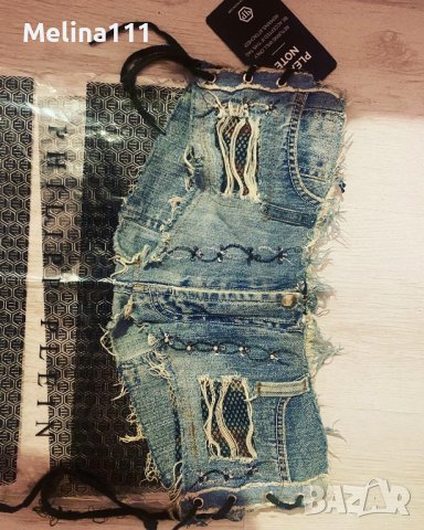 Дънкови панталонки Philipp Plein 