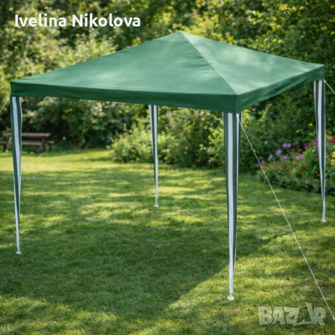 Сгъваема градинска шатра тип павилион 3 х 3 метра - водоустойчива и стабилна, снимка 11 - Градински мебели, декорация  - 54154884