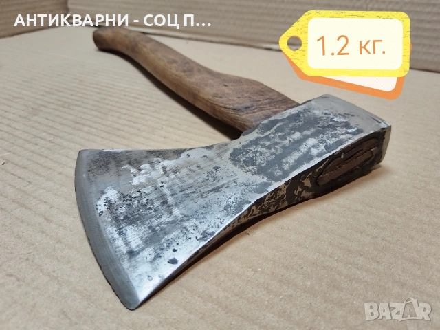 Стара Кована Брадва Топор / 1,2 кг. / НОМЕР 1691., снимка 3 - Антикварни и старинни предмети - 54046725