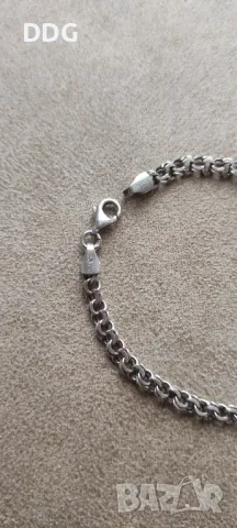 Сребърна гривна , снимка 4 - Гривни - 47654752