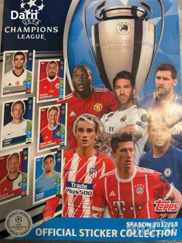 UEFA Champions League. Official Sticker Collection Season 2017/2018-албум с лепенки