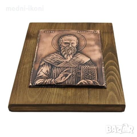 МЕДНА ИКОНА СВЕТИ АЛЕКСАНДЪР, снимка 3 - Икони - 54289607